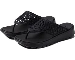 SKECHERS Foamies Footsteps Geometric/Rhinestone Hooded Sandal